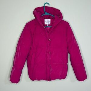 Urban Republic Puffer Jacket Fuchsia pink girls Large (14-16) coat bomber hooded